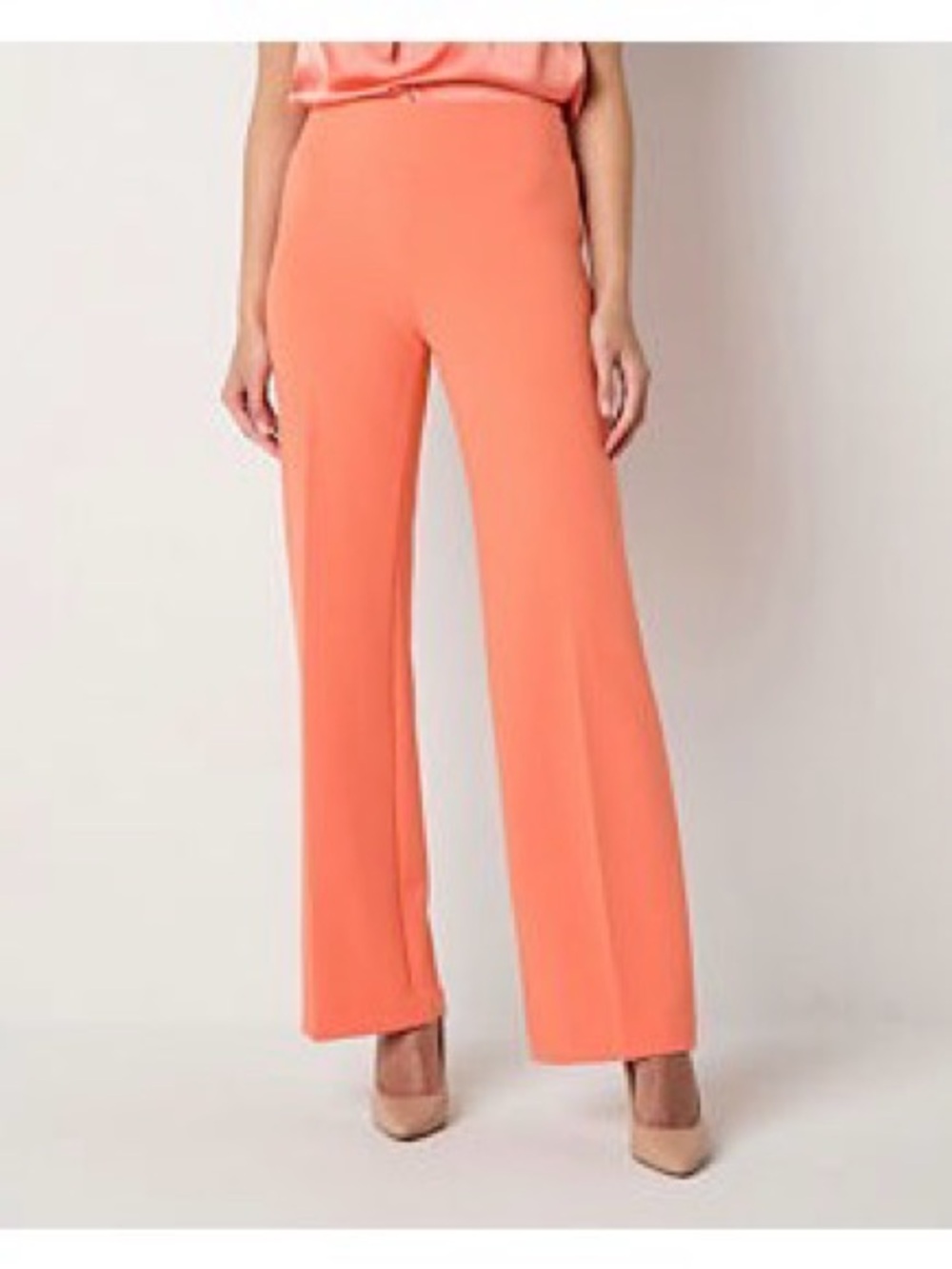 Evan Picone Coral Wide-Leg Stretch Pants